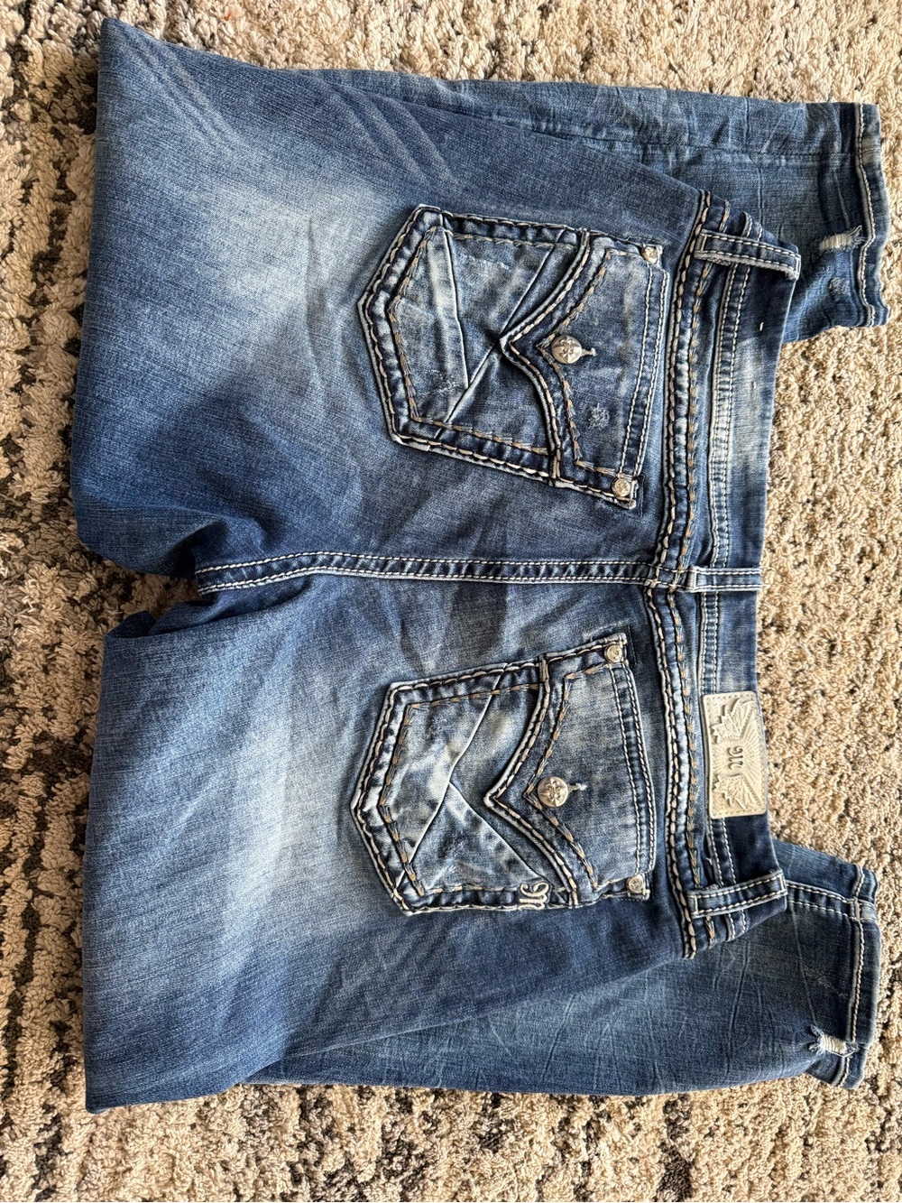 Miss Me Blue Jeans with Embellished Back Pockets